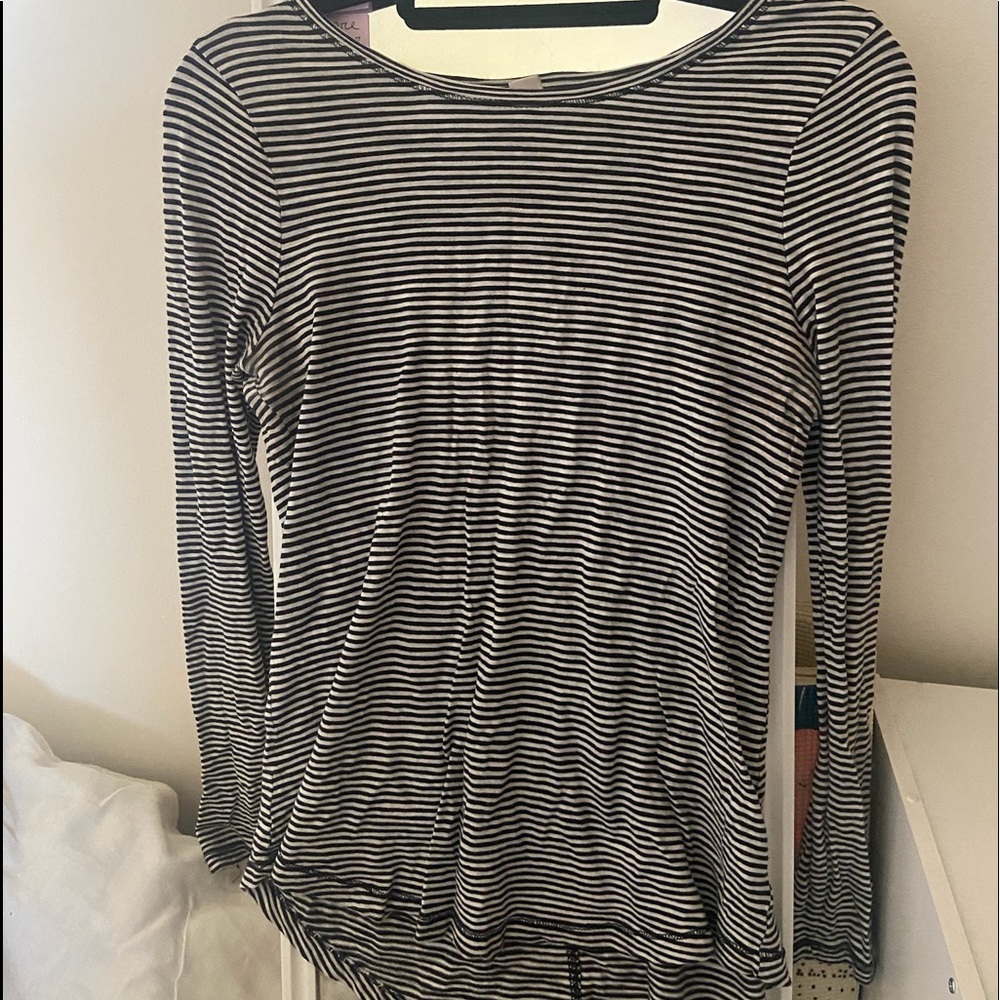 banana republic striped long sleeve